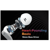TEMPT Glider True Wireless Stereo with OxyAcoustics Pure Sound Technology Bluetooth Gaming Headset | White