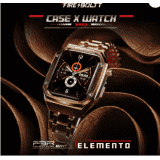 Fire-Boltt Elemento Stainless Steel, 1.95" Display | BT Calling Detachable Case Smartwatch | Gold