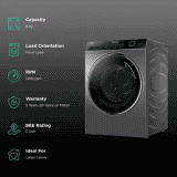 Haier Fully Automatic Front Load Washing Machine | 8 kg | Silver | HW80-DM14959CS6U1
