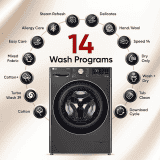LG |  FHD1107STB | 11 kg Wash | 7 kg Dryer | 5 Star | Fully Automatic Front Load Washer Dryer Combo | Black