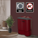 Godrej Semi-Automatic Top Load Washing Machine | ‎10.5 Kg | 5 Star | Crystal Red | WSEDGE JAZZ 105 5.0 DB3 M CSRD