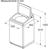 Bosch Fully Automatic Top Load Washing Machine | 8 kg | Grey | WOE802D7IN