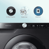 Samsung | WW12T504DAB TL | 12 kg |  5 star | Fully-Automatic Front Load Washing Machine | Black