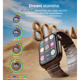 FIRE BOLTT DREAM BSW202 |  SILICON LEATHER SMART WATCH | DENIM DREAM BLUE
