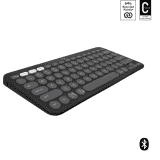 Logitech Pebble Keys 2 Wireless Keyboard | Customisable Shortcuts | Graphite | ‎K380