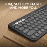 Logitech Pebble Keys 2 Wireless Keyboard | Customisable Shortcuts | Graphite | ‎K380