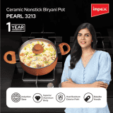 Impex Non Stick Ceramic Biryani Pot | 10 L | PEARL 3213