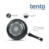 Tento | 4 -Piece | Non-Stick Cookware Set | Black