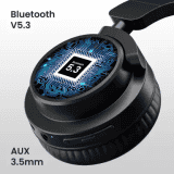 Portronics Bluetooth And Wired Headset |  Muffs M2 | Wireless | Black