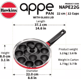 Hawkins 12 Cups | NAPE22G | 1.5 L | 22 cm |  Non-stick | Aluminium