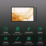 Samsung  Galaxy Tab Android Tablet S8 | WiFi+5G | 11 Inch | 8GB RAM | 128GB ROM | Graphite | SM-X706BZAAINU