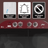 Godrej Semi-Automatic Top Load Washing Machine | ‎10.5 Kg | 5 Star | Crystal Red | WSEDGE JAZZ 105 5.0 DB3 M CSRD
