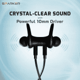 JUST CORSECA Sparker Wireless in Ear Bluetooth Neckband | Crystal Clear Sound | Type-C Fast Charging Silver