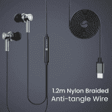 Portronics Conch Tune C in Ear Type C Wired Earphones with Mic | Grey