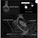 boAt Rockerz 550 with 50mm Drivers Bluetooth Headset | 20 HRS Playback & Physical Noise Isolation | Black