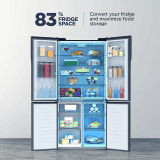 Haier Refrigerator | HRB-738BG | Side-by-Side  | 712 L | Black Glass