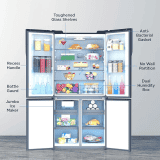 Haier Refrigerator | HRB-738BG | Side-by-Side  | 712 L | Black Glass