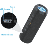 PORTRONICS BREEZE II | PORTABLE BLUETOOTH SPEAKER | BLACK