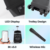 ZEBRONICS Zeb-Thump 100 Wireless Bluetooth Trolley Speaker | 28 Watt