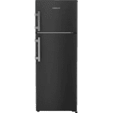 LIEBHERR Double Door Refrigerator | 269 Litres  | 2 Star | Central Power Cooling | Black Steel | TCLbsB 2711