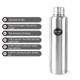 Cello Vigo Stainless Steel Flask | Double Walled | 750 ml | Silver