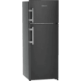 LIEBHERR Double Door Refrigerator | 269 Litres  | 2 Star | Central Power Cooling | Black Steel | TCLbsB 2711