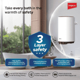 Impex Hyro Storage Water Heater | 6 L | Red & White