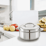 Cello | Maxima |  2300ml | Stainless Steel | Double Walled Casserole | Silver
