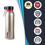 Cello Beatle Stainless Steel Sports Bottle | 700 ml | Gold