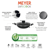 Meyer | 26cm Safecook | Non-Stick Covered Kada | Black