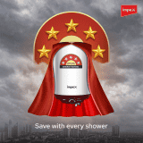 Impex Hyro Storage Water Heater | 6 L | Red & White