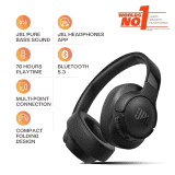 JBL Tune 720 BT Wireless Over Ear Headphones | Mic | Black