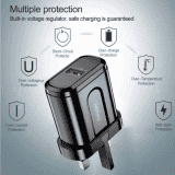 Remax RP-U16 Quick Charge 3.0A UK Plug Charger Adapter