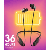 INFINITY by HARMAN Tranz N400 with 36 Hr Playtime | IPX5 Sweatproof Bluetooth Headset | Black