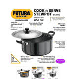 Hawkins Hard Anodised Cook-n-Serve Stewpot with stainless steel lid | 5 L | AST50