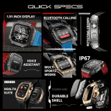 FIRE BOLTT ASPHALT | BSW176 | SMART WATCH | SILVER BLACK