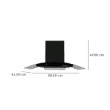 FABER | FL SC AC BK 60 | HOOD FLORENCE CHIMNEY | BLACK
