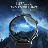 Pebble Vast | PFB207 | Amoled Display Always On Display BT Calling | MIDNIGHT GOLD