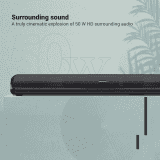 PORTRONICS SOUND SILK 7  | POR 1764 | 50W |WIRELESS SOUNDBAR | BLACK