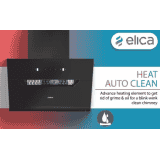 Elica |  EFL 207 HAC LTW VMS 90 Auto Clean Slant Glass 60 cm | Heat Autoclean | Filterless Powerful Suction | Low Noise Wall Mounted Chimney | Black