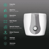 AO Smith | 10 L |  Water Heater | Finesse White