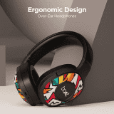 boAt Rockerz 550 Bluetooth Wireless Over Ear Headphones | Black Symphony