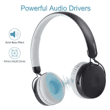 Portronics Muffs M POR-1073 Wireless Bluetooth 5.0 Stereo On-Ear Headphones with Immersive Stereo Sound | Grey
