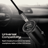 Promate 60W USB-C Car Charger | Bullet-PD60