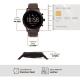 FOSSIL The Carlyle HR Free Size Smartwatch | Strap Brown | FTW4026