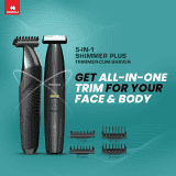 Havells ST8000 Shimmer plus | 5 in 1 rechargeable Dual-Blade Shaver cum Trimmer with 4 Trimming Combs
