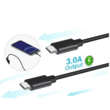 Portronics USB Type C Cable 2 A 1 m POR-1088 Konnect Core C Type C To Type C | Compatible with All Type C To Type C Supported Devices | Black