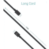 Portronics USB Type C Cable 2 A 1 m POR-1088 Konnect Core C Type C To Type C | Compatible with All Type C To Type C Supported Devices | Black