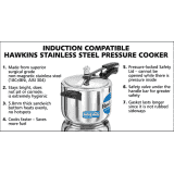 Hawkins Inner Lid Induction Bottom Pressure Cooker | Stainless Steel | 5 L | HSS50
