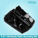 VEGA Men 9-in-1 Multi-Grooming Set with Beard/Hair Trimmer | Nose Trimmer & Body Groomer And Shaver | VHTH 21